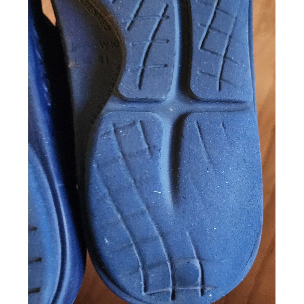 OOFOS Women's Blue Oofoam Thong Sandals Flip Flops Comfort Recovery Wms 10 Men 8 - Picture 11 of 12